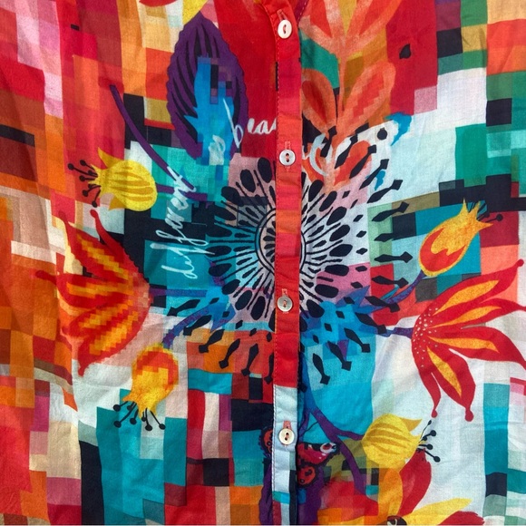 Desigual Women's Begona multicolor Woven Long Sleeve Shirt - Picture 3 of 10